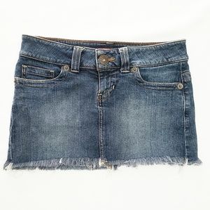Guess Jean Skirt distressed Hem Size 28